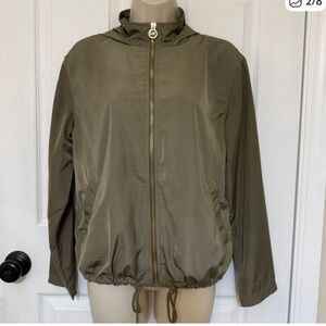 Michael Kors Olive Green Lightweight Hooded Jacket XS